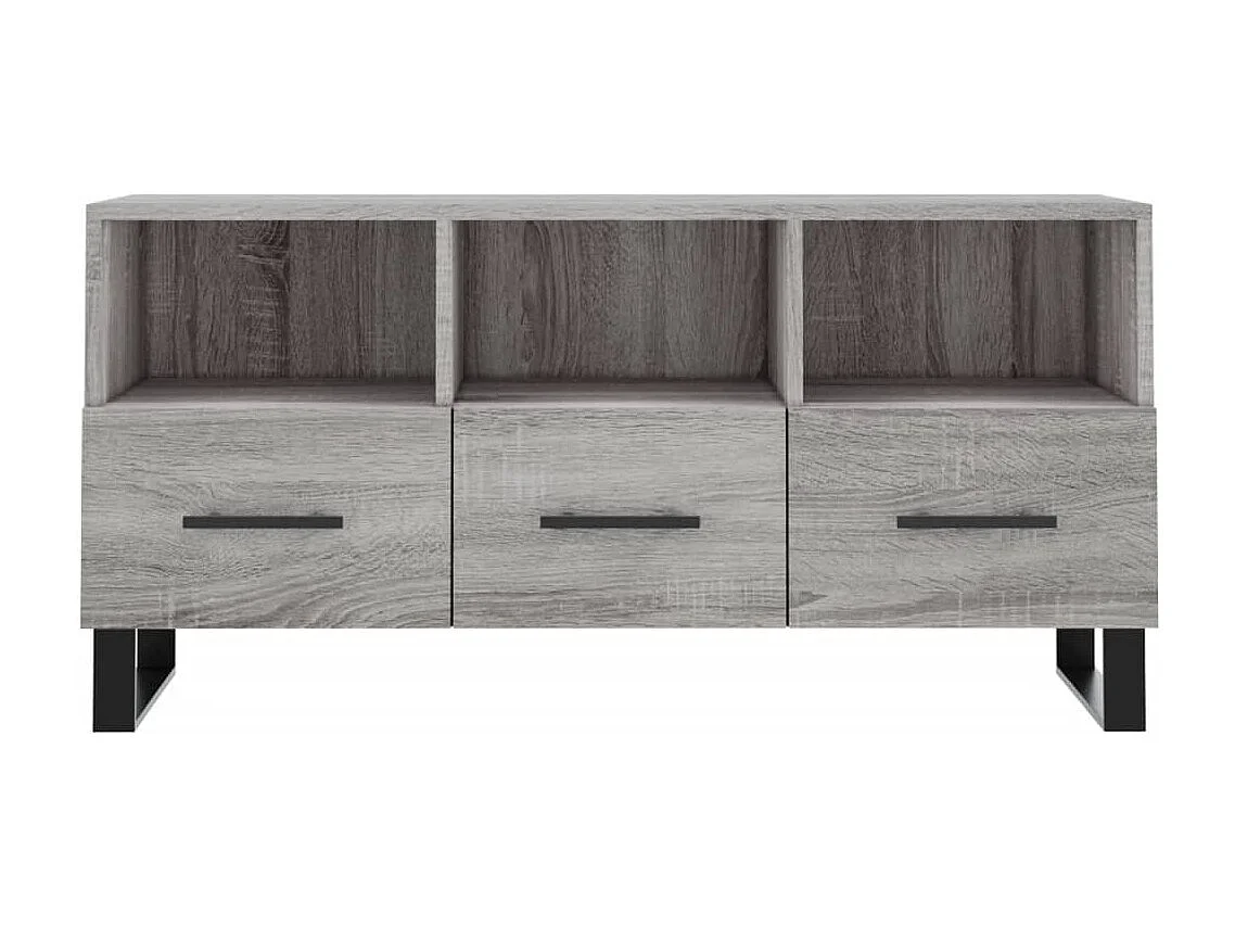 Thimister-Clermont  Mueble de TV madera de ingeniería gris Sonoma 102x36x50 cm