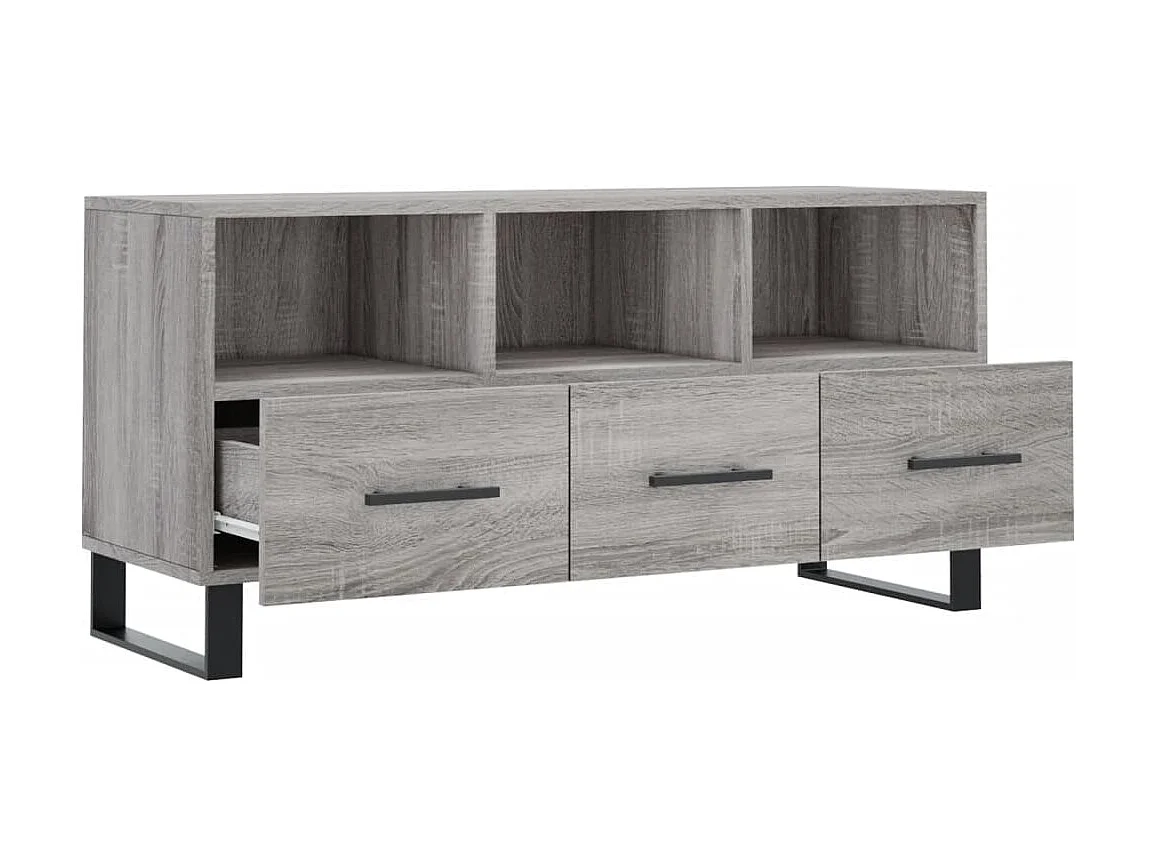 Thimister-Clermont  Mueble de TV madera de ingeniería gris Sonoma 102x36x50 cm