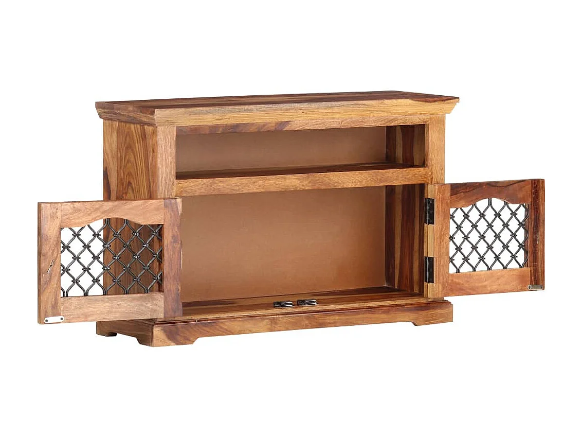 Garden Furniture -  Mueble de TV de madera maciza de acacia 90x30x60 cm