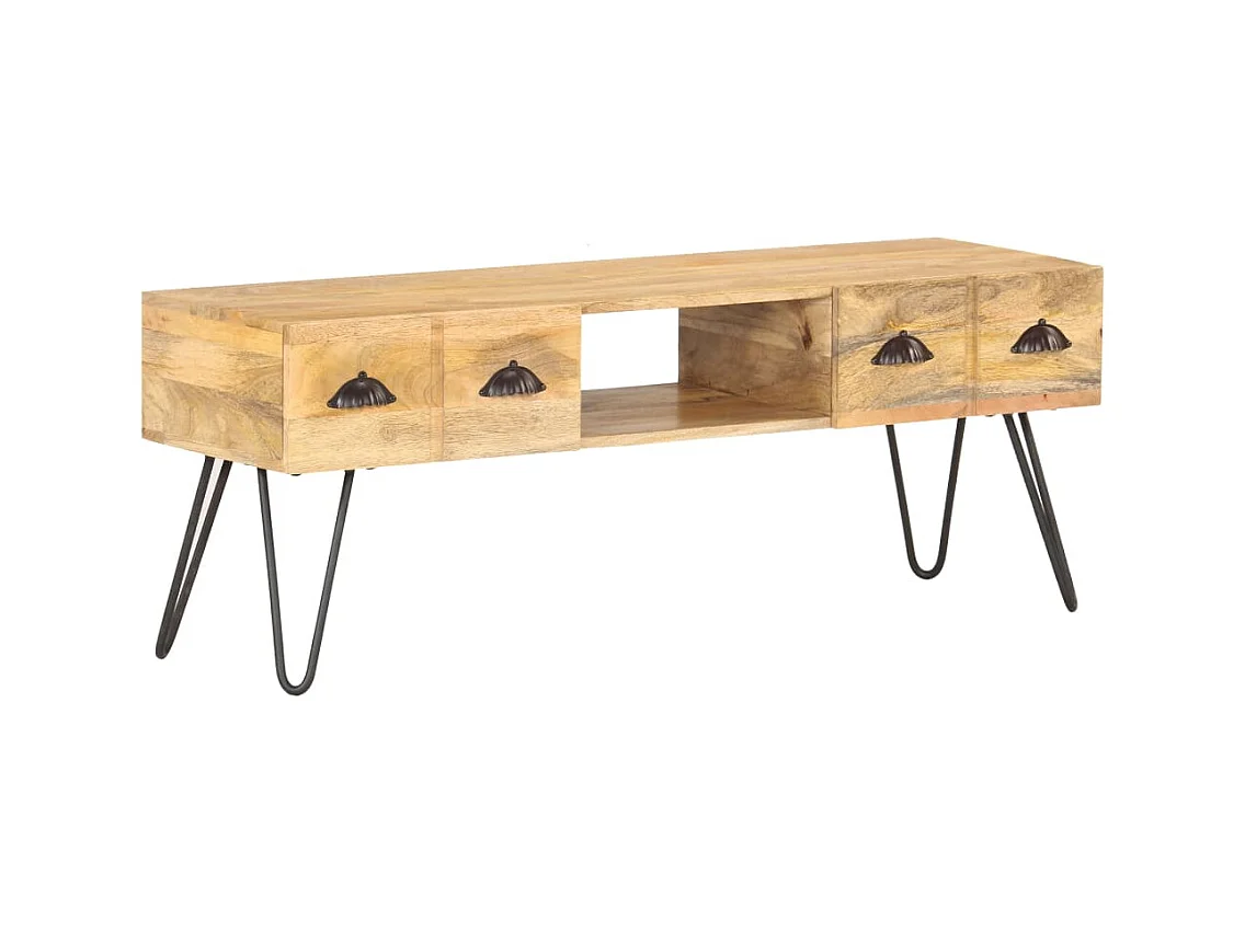 Garden Furniture -  Meuble TV 120x35x45 cm Bois solide de manguier