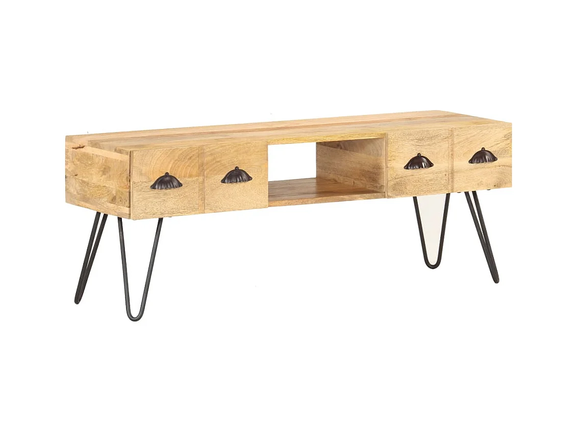 Garden Furniture -  Meuble TV 120x35x45 cm Bois solide de manguier