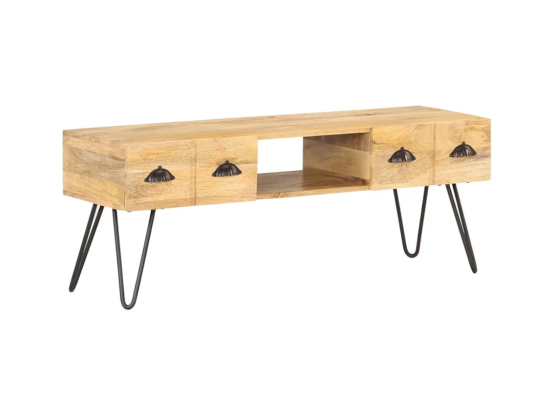 Garden Furniture -  Meuble TV 120x35x45 cm Bois solide de manguier