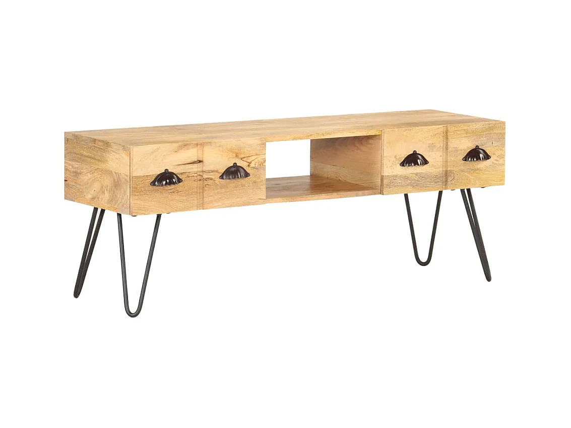 Garden Furniture -  Meuble TV 120x35x45 cm Bois solide de manguier
