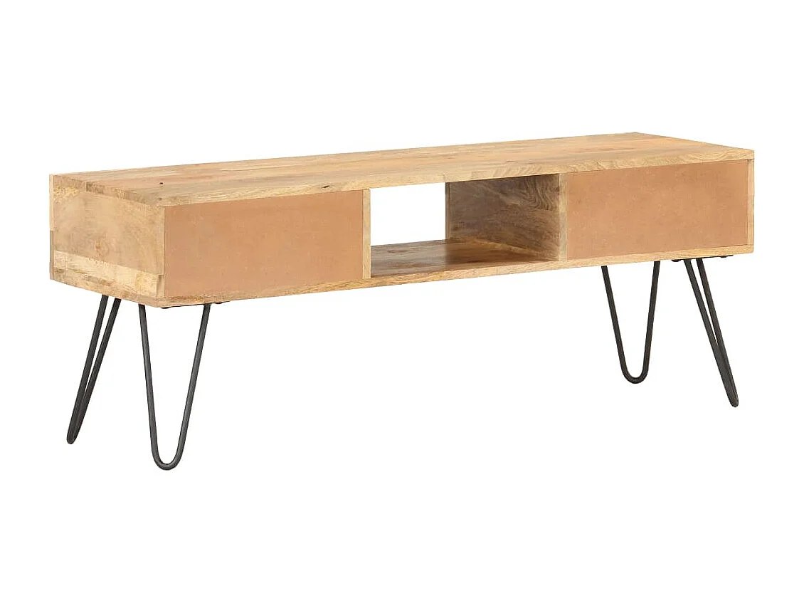 Garden Furniture -  Meuble TV 120x35x45 cm Bois solide de manguier