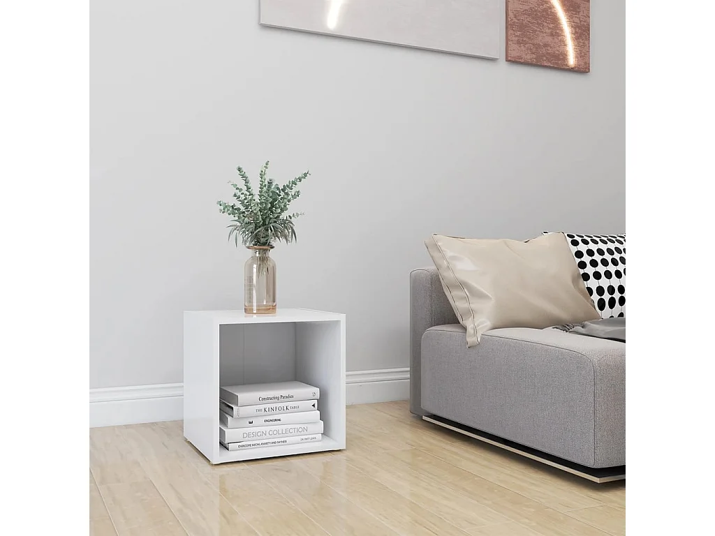 Cape Canaveral  Mueble para TV madera contrachapada blanco 37x35x37 cm