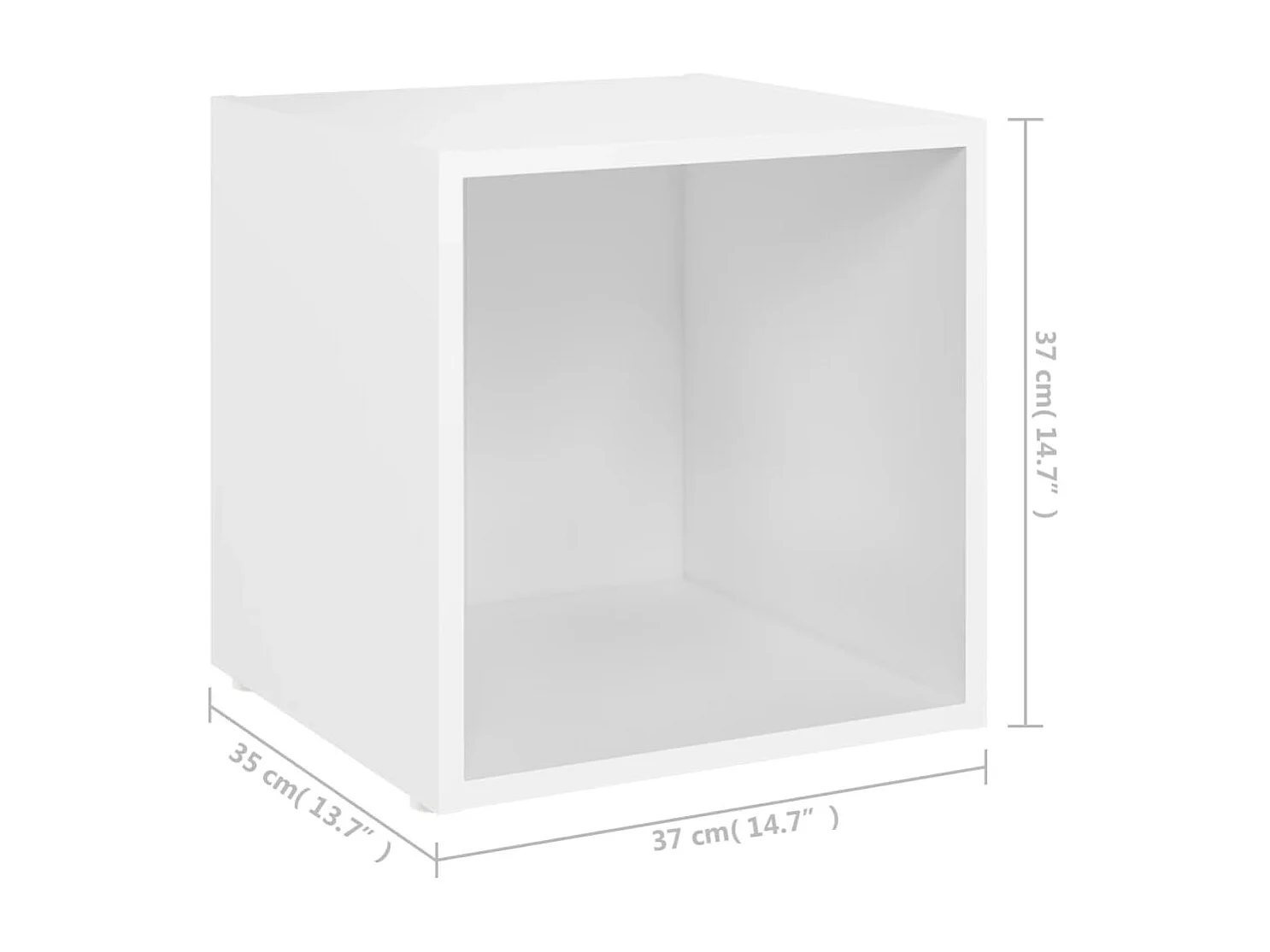 Cape Canaveral  Mueble para TV madera contrachapada blanco 37x35x37 cm