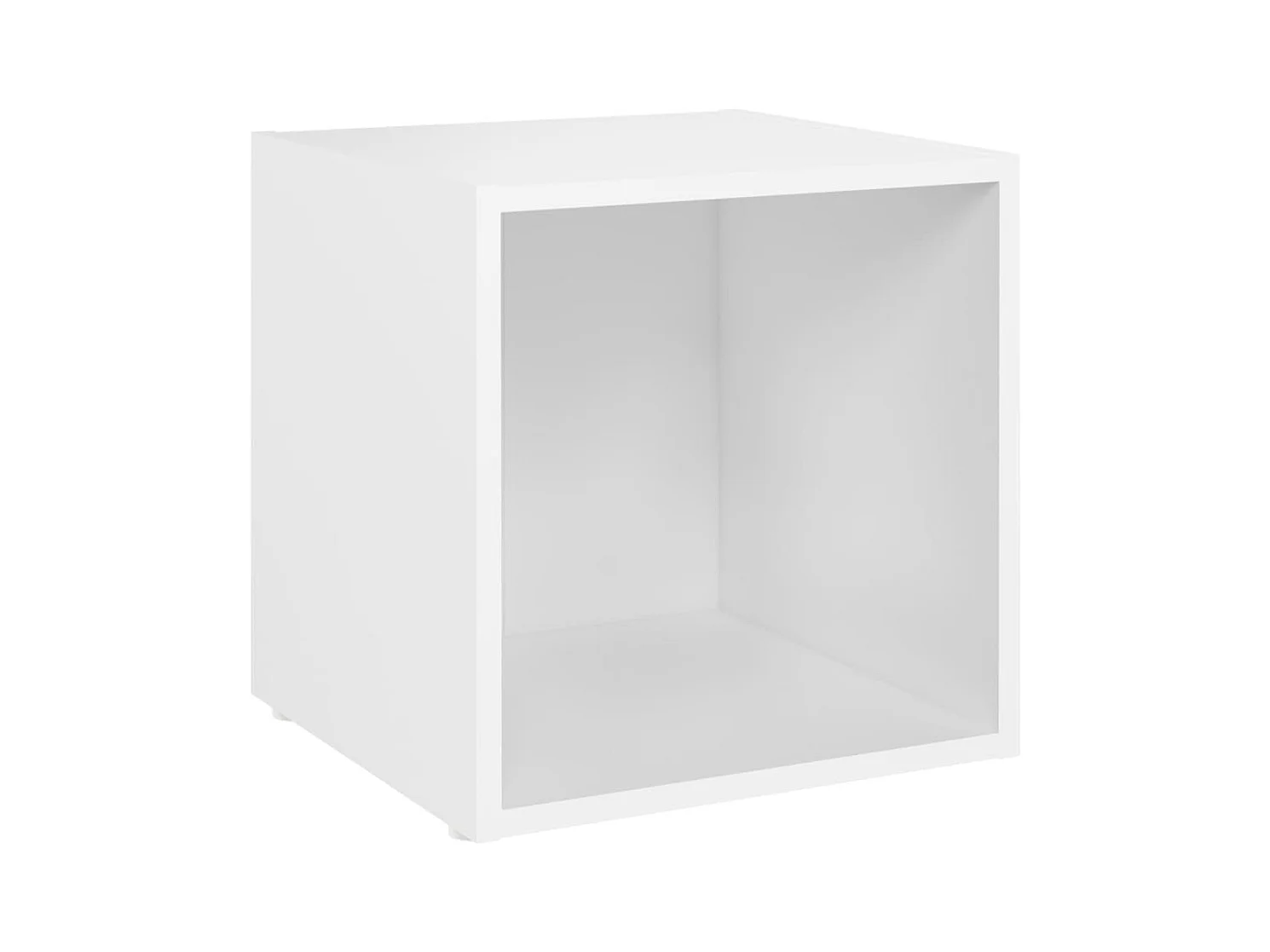 Cape Canaveral  Meuble TV Blanc 37x35x37 cm Bois d’ingénierie