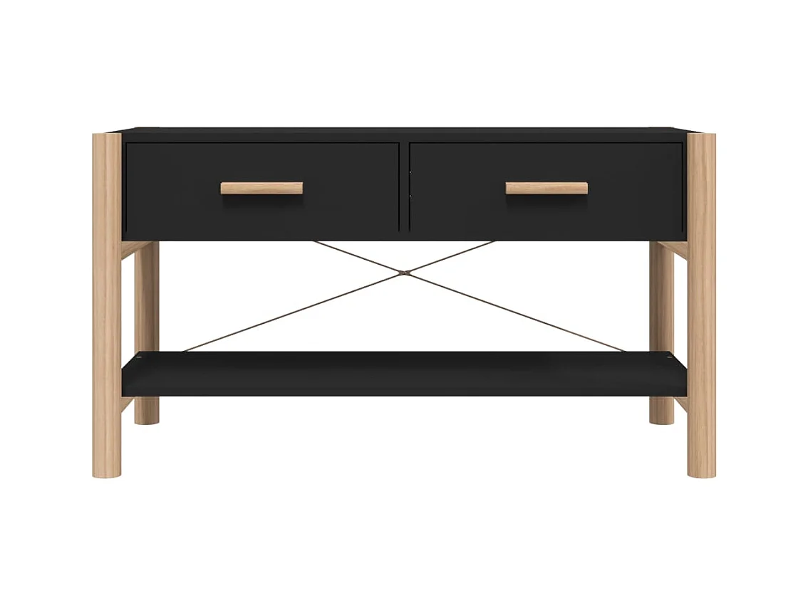 Qirlin  Mueble para TV madera contrachapada negro 82x38x45 cm