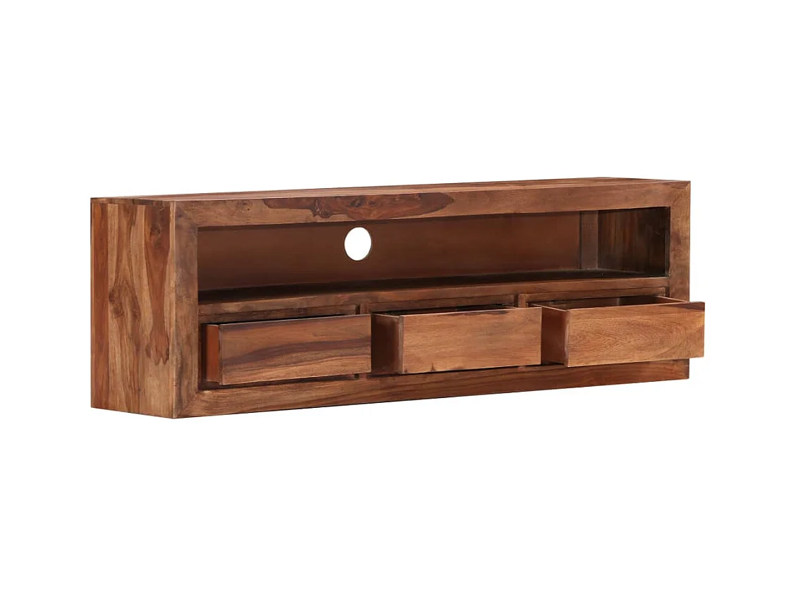 Garden Furniture -  Mueble de TV de madera maciza de acacia 120x30x40 cm
