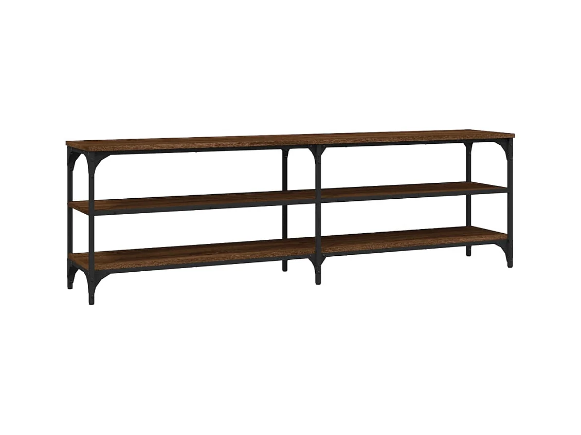 Chiloquin  Meuble TV chêne marron 160x30x50 cm bois d'ingénierie