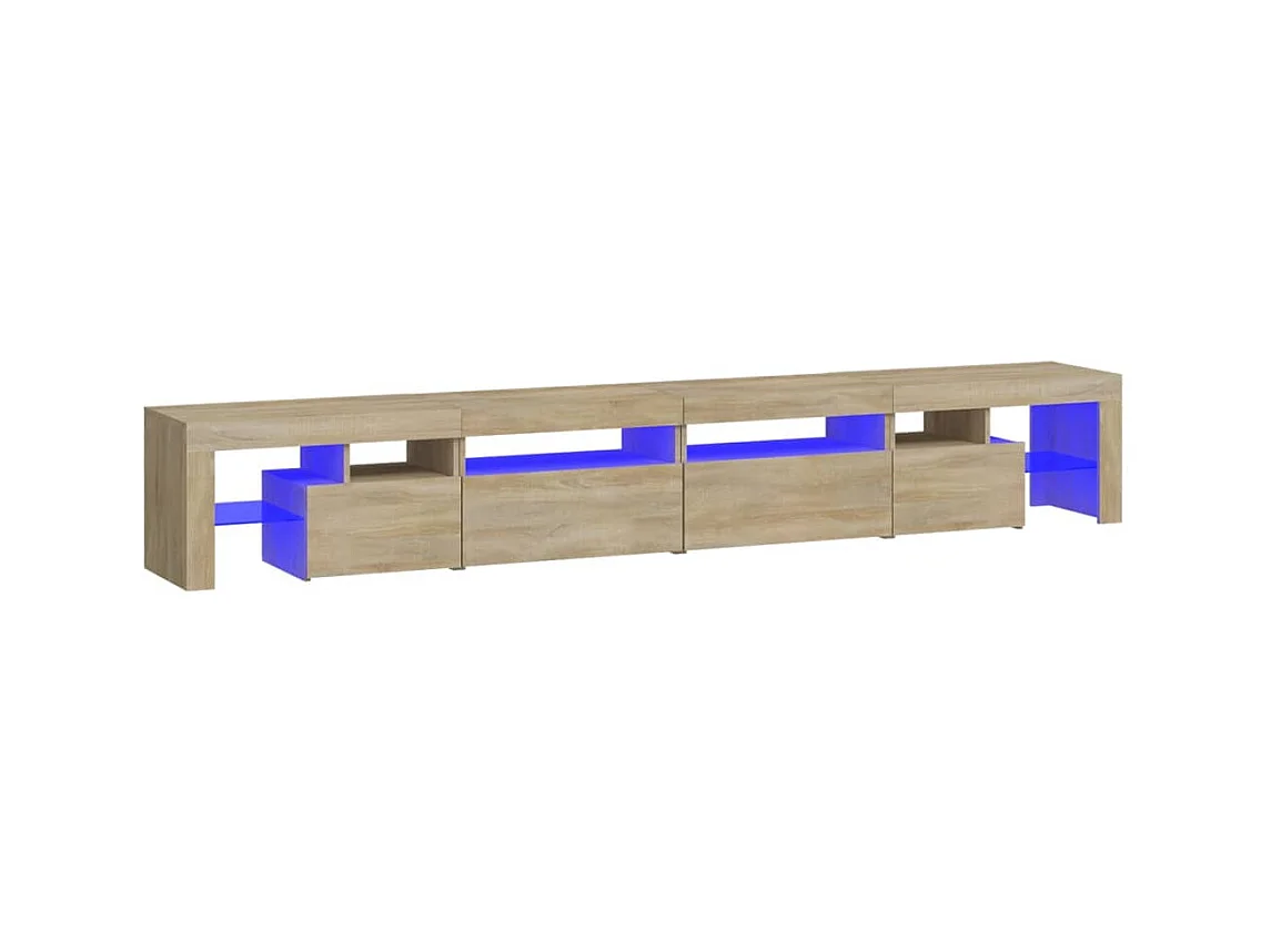 Tahlequah  Tv-meubel met LED-verlichting 260x36,5x40cm sonoma eikenkleurig