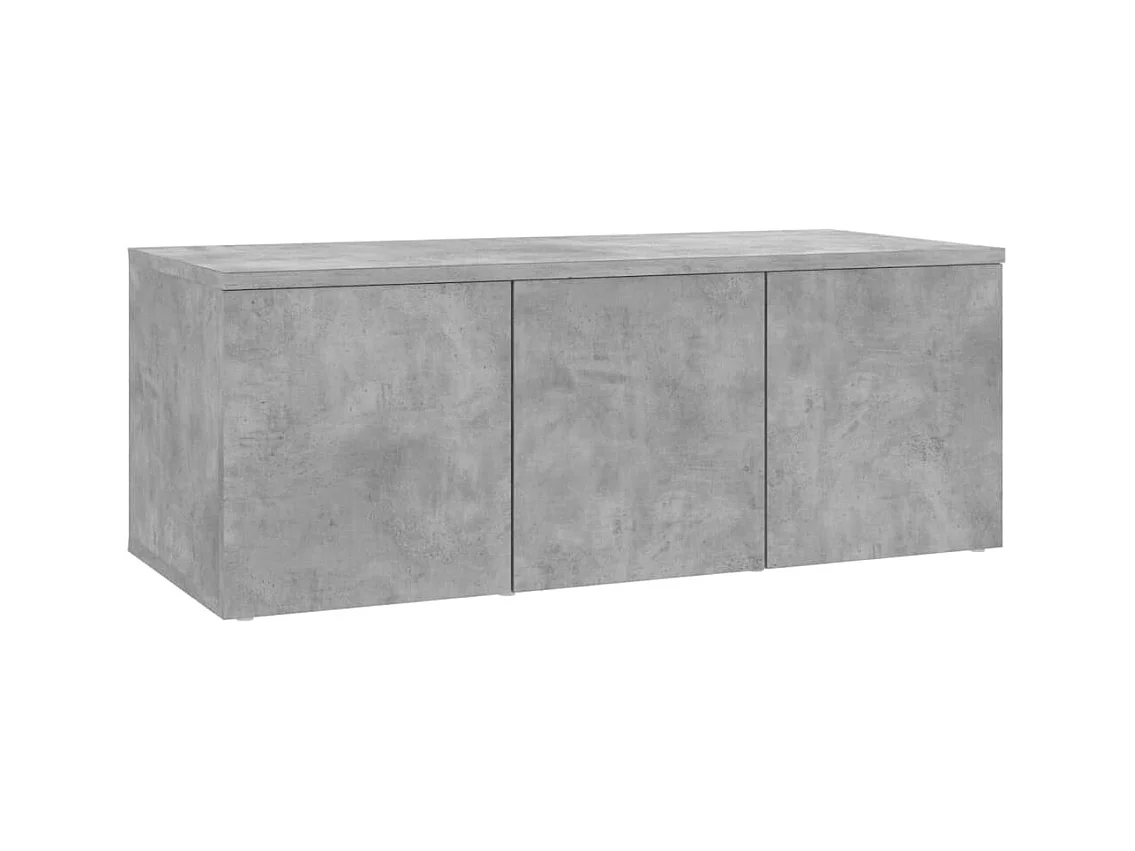 Hetty  Meuble TV Gris béton 80x34x30 cm Bois d'ingénierie