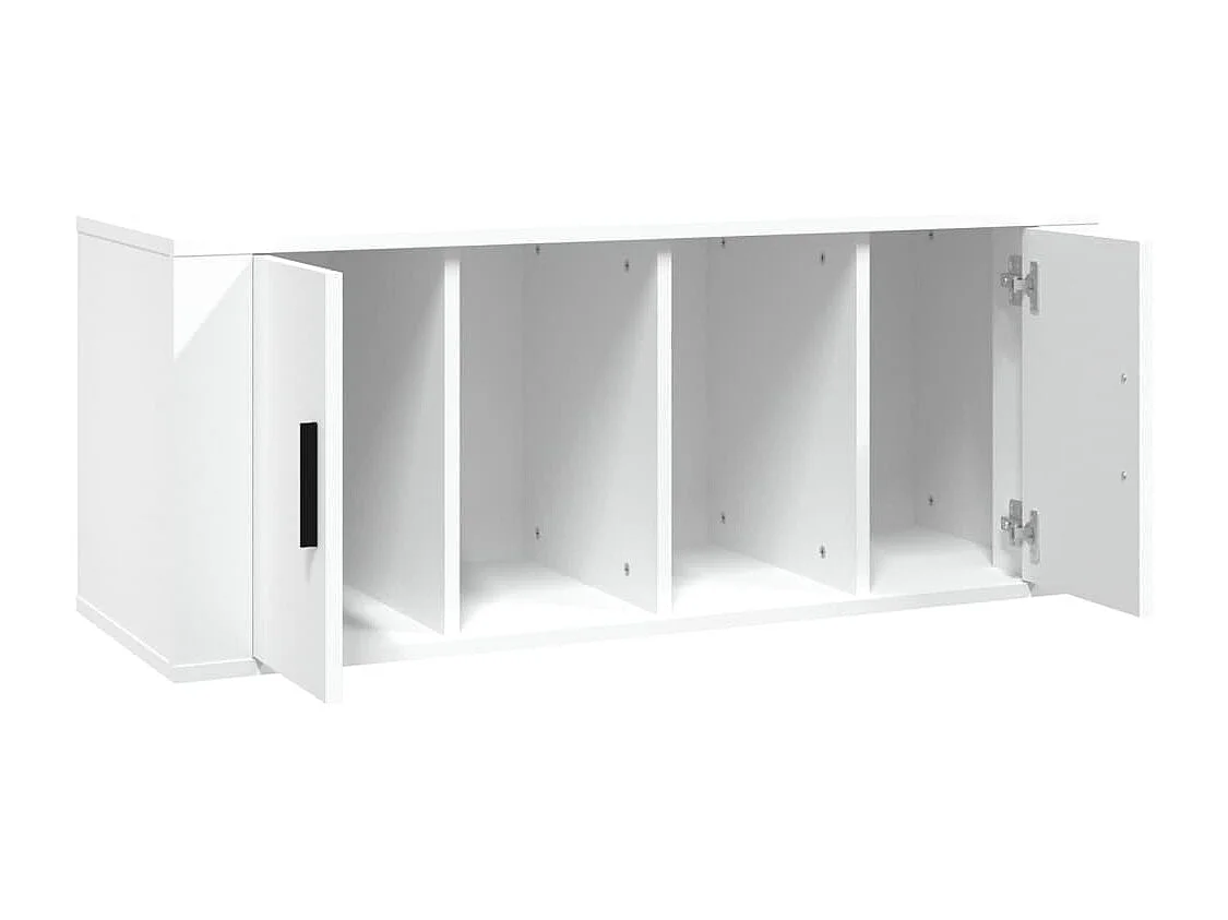 Alfinn  Mueble para TV madera contrachapada blanco 100x35x40 cm