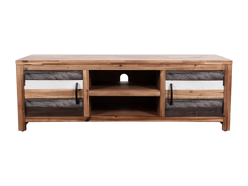 Garden Furniture -  Meuble TV bois massif d'acacia 120 x 35 x 40 cm