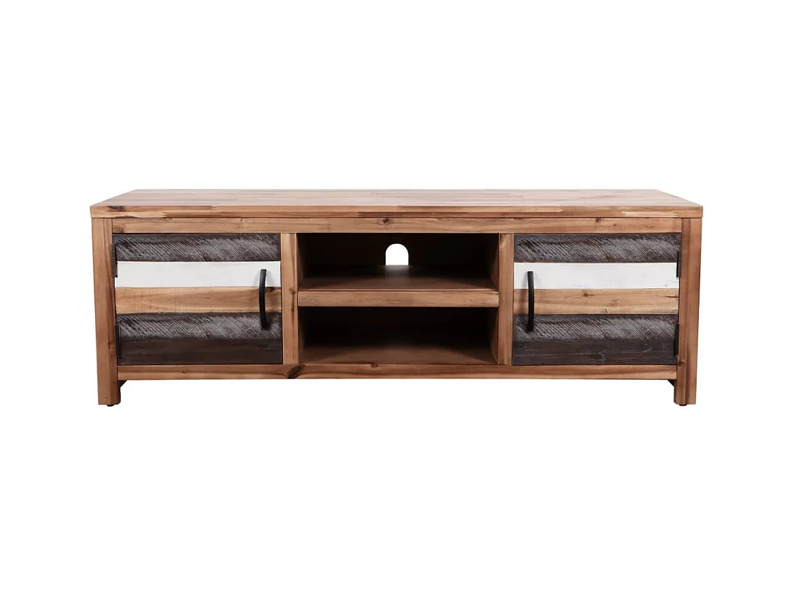Garden Furniture -  Meuble TV bois massif d'acacia 120 x 35 x 40 cm