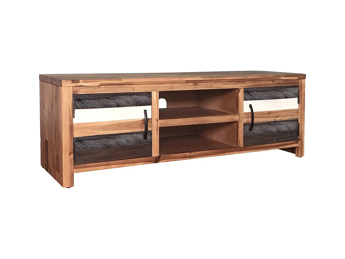Garden Furniture -  Meuble TV bois massif d'acacia 120 x 35 x 40 cm