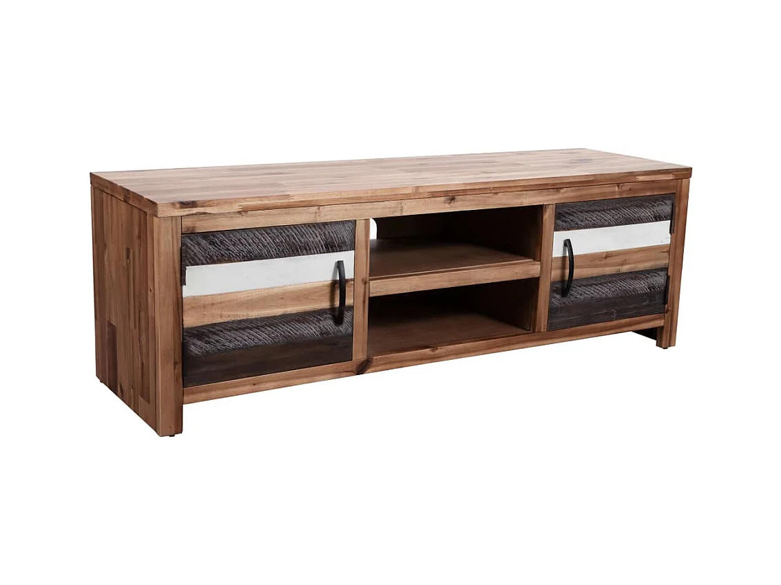Garden Furniture -  Meuble TV bois massif d'acacia 120 x 35 x 40 cm