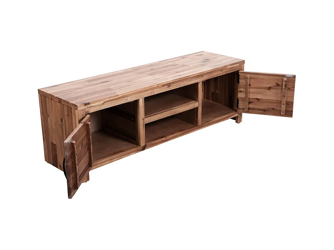 Garden Furniture -  Meuble TV bois massif d'acacia 120 x 35 x 40 cm