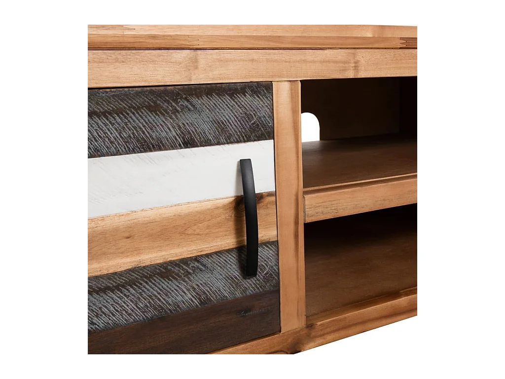 Garden Furniture -  Meuble TV bois massif d'acacia 120 x 35 x 40 cm