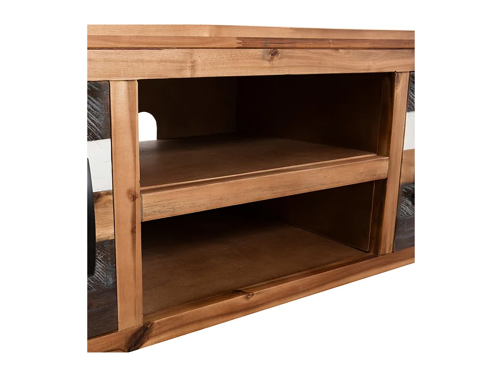 Garden Furniture -  Meuble TV bois massif d'acacia 120 x 35 x 40 cm