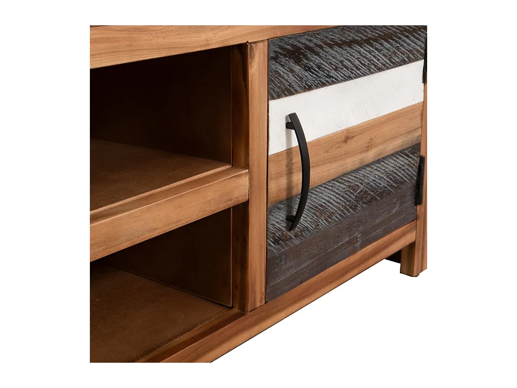 Garden Furniture -  Meuble TV bois massif d'acacia 120 x 35 x 40 cm