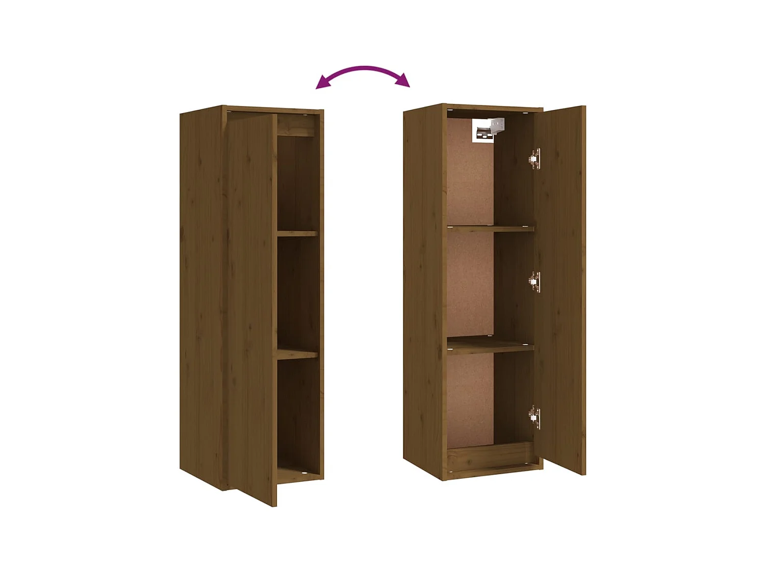 Skagen  Tv-meubelen 4 st massief grenenhout honingbruin