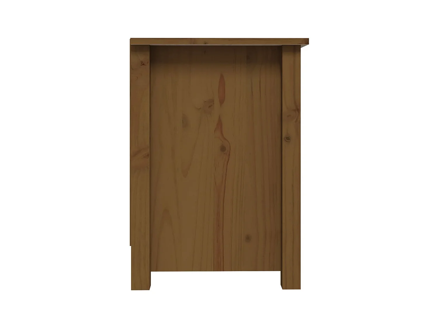 Jean-Gabriel  Mueble de TV madera maciza de pino marrón miel 70x36,5x52 cm