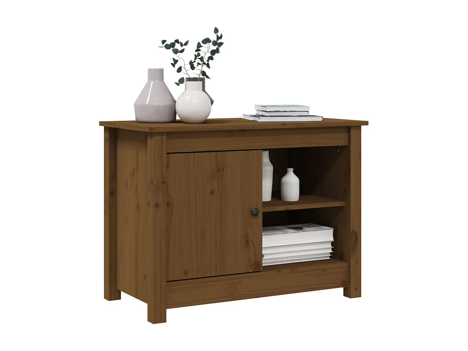 Jean-Gabriel  Tv-meubel 70x36,5x52 cm massief grenenhout honingbruin