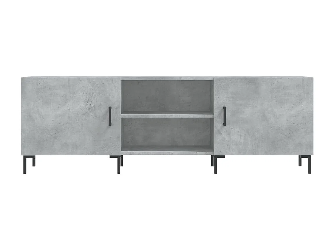Zendra  Meuble TV gris béton 150x30x50 cm bois d'ingénierie