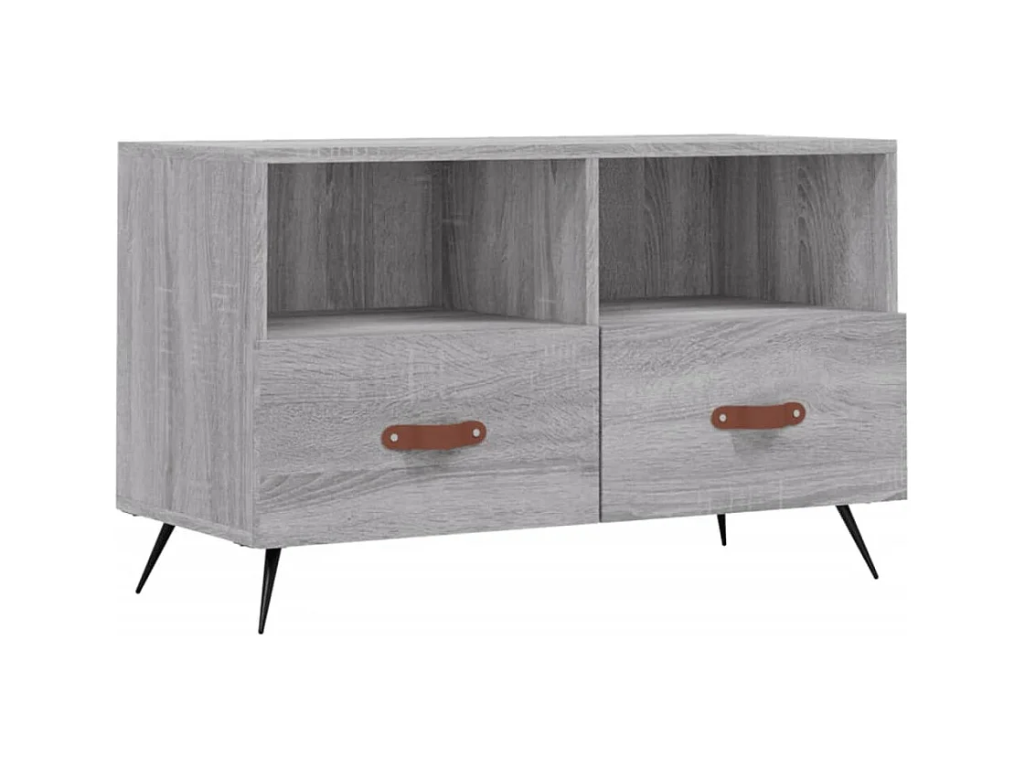 Lee  Meuble TV Sonoma gris 80x36x50 cm Bois d'ingénierie