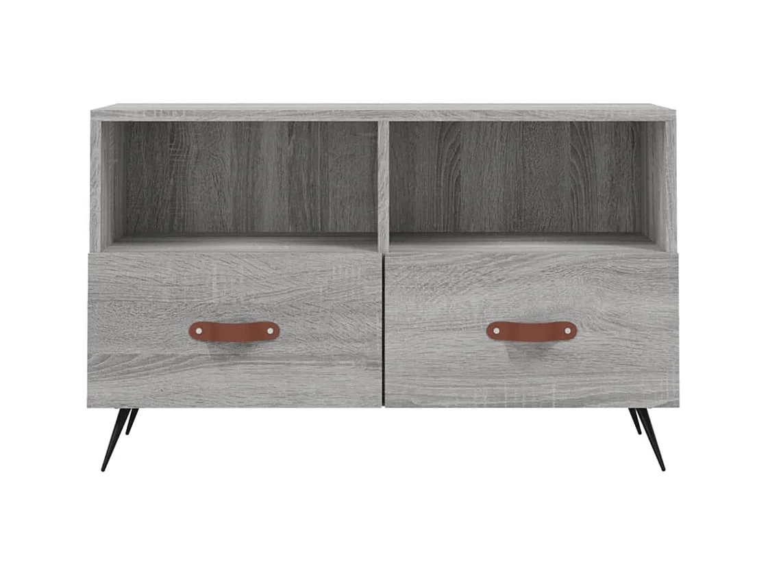 Lee  Tv-meubel 80x36x50 cm bewerkt hout grijs sonoma eikenkleurig