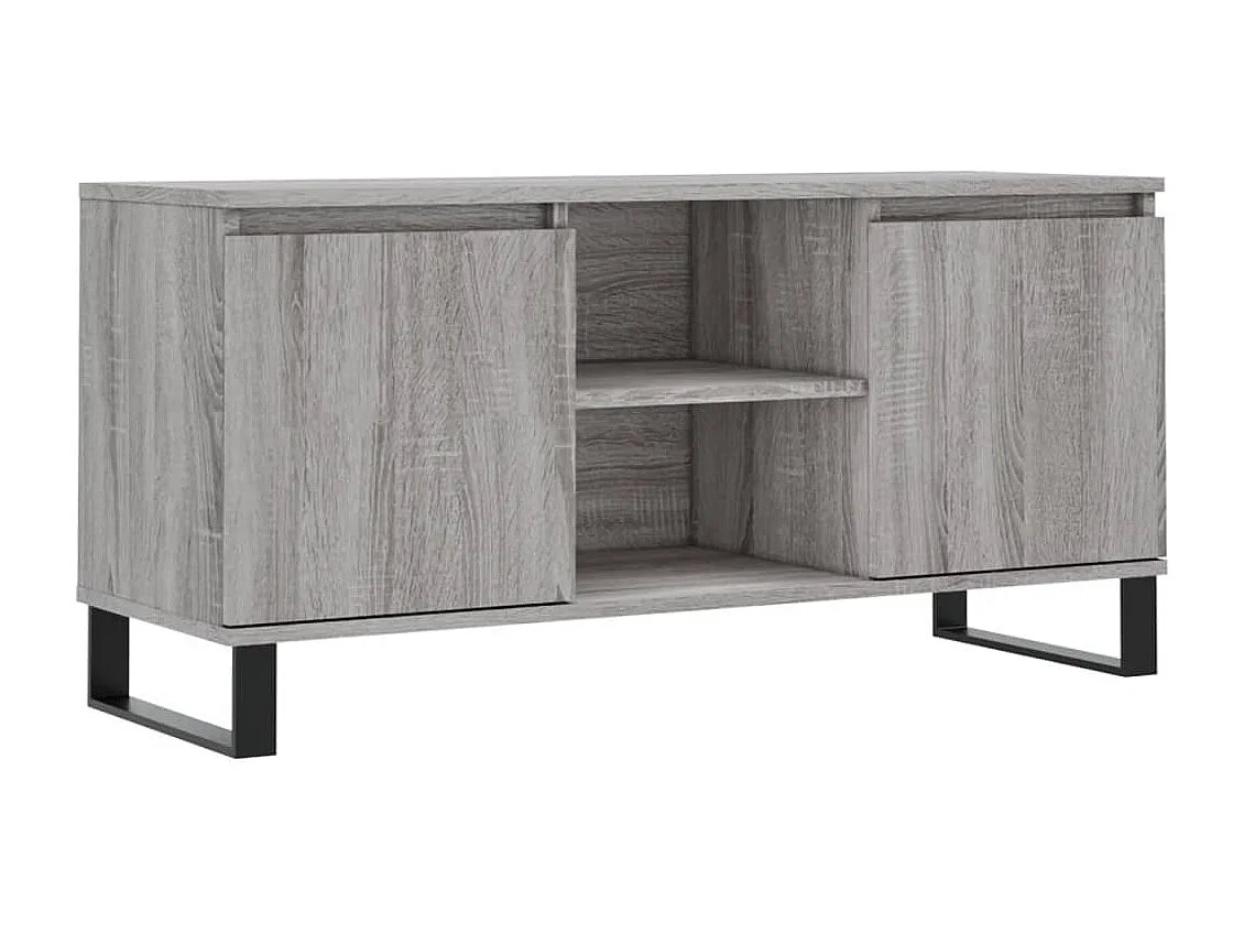 Sigtrud  Mueble de TV madera de ingeniería gris Sonoma 104x35x50 cm
