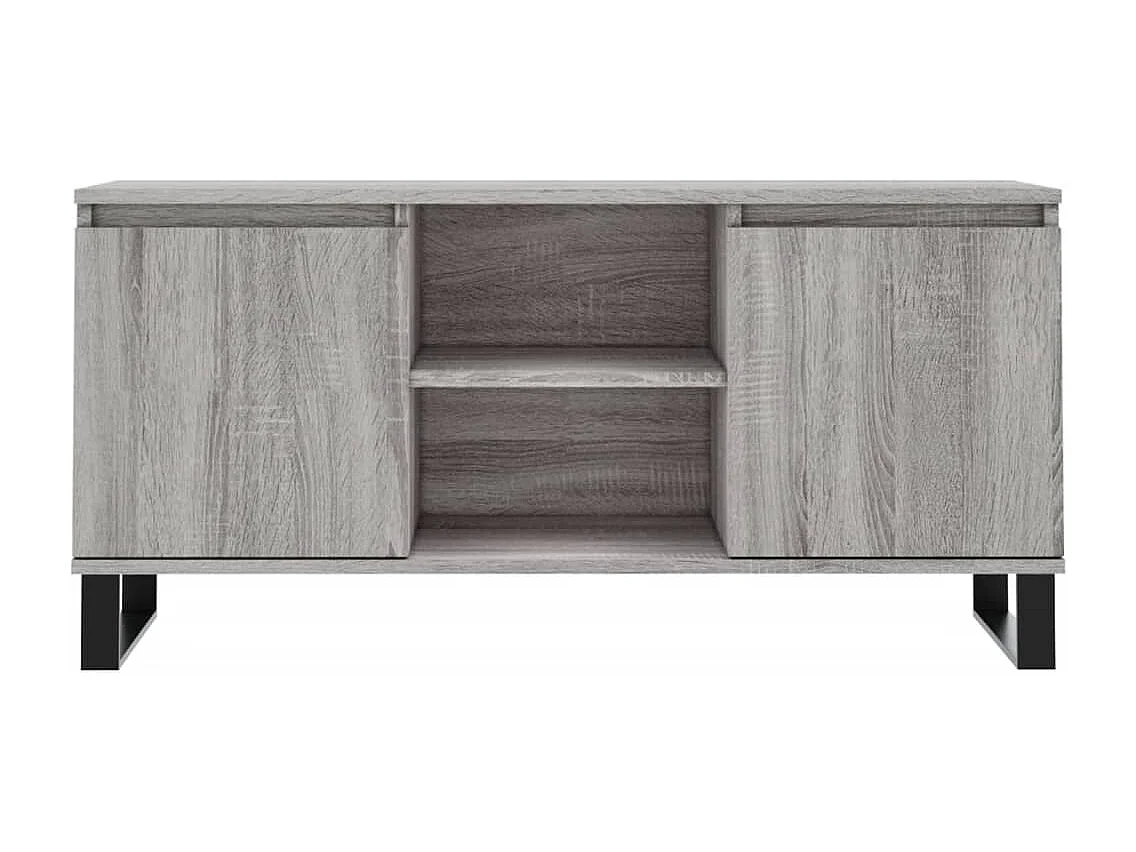 Sigtrud  Mueble de TV madera de ingeniería gris Sonoma 104x35x50 cm