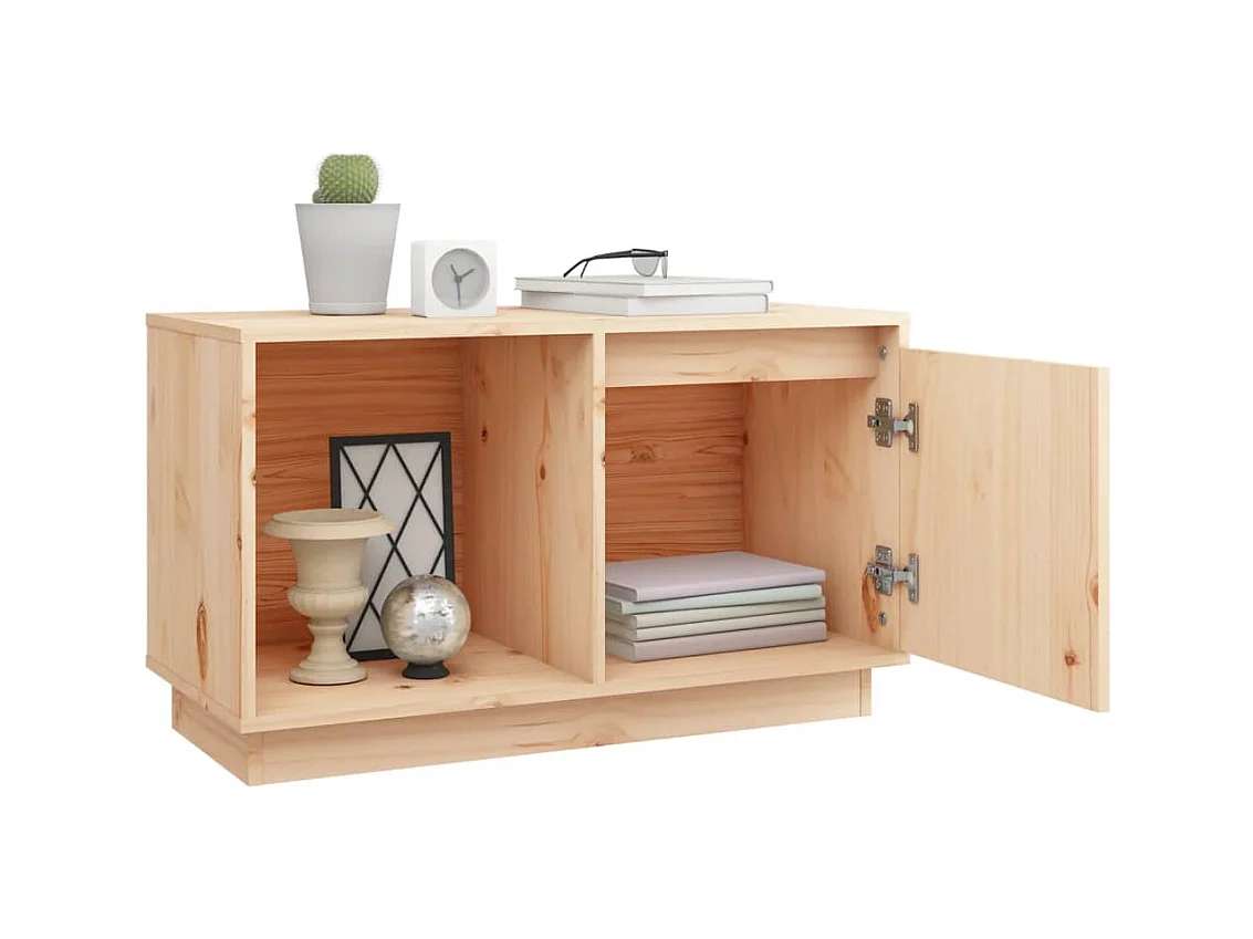 François-Paul  Meuble TV 74x35x44 cm Bois de pin massif