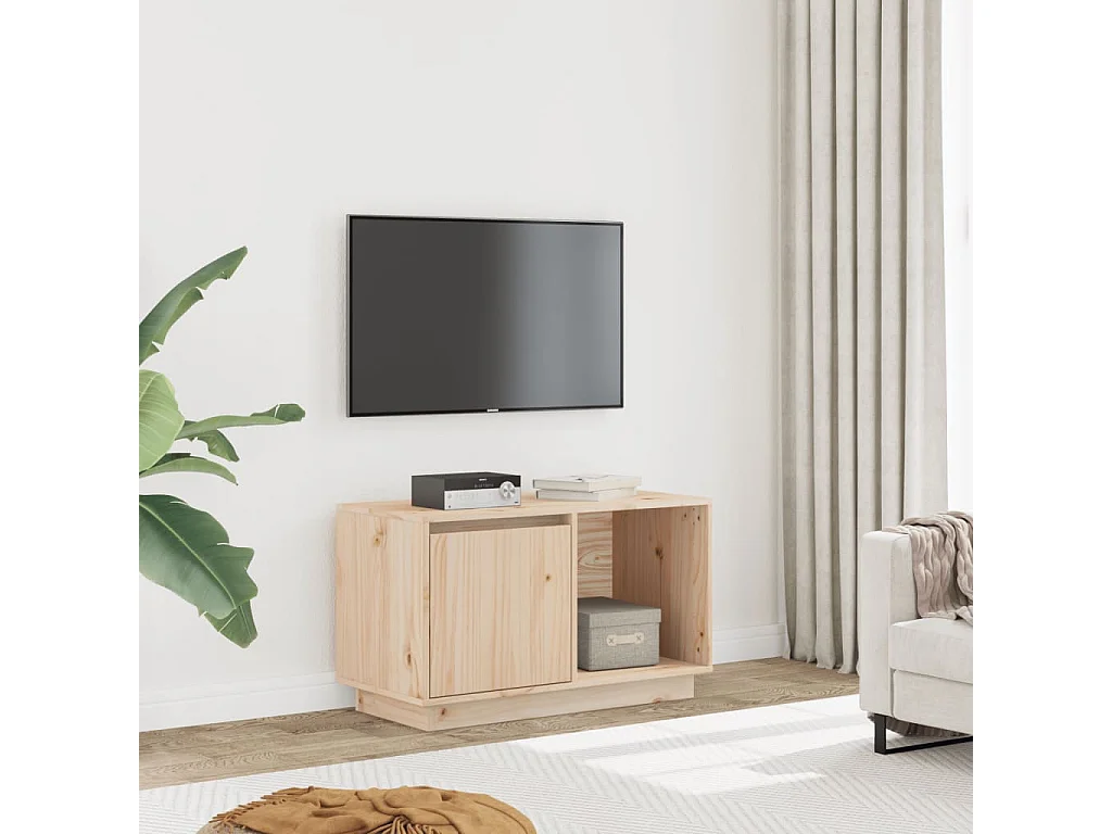 François-Paul  Mueble de TV de madera maciza de pino 74x35x44 cm