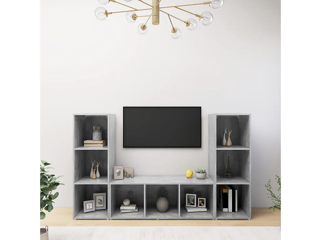 Jacques-Paul  | Meuble TV | 3 pcs 37 x 35 x 107.5 cm