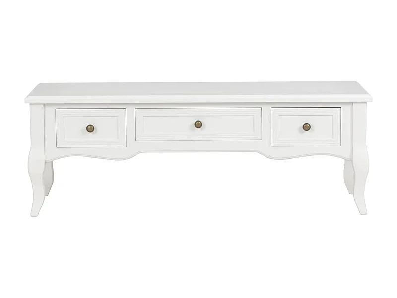 Jean-Félix-Paul  Meuble TV Blanc 100 x 35 x 35 cm Bois