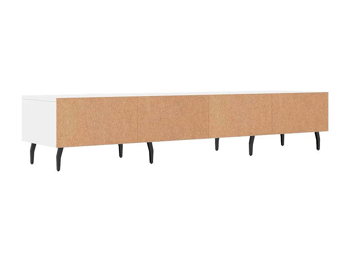 Jorven  Meuble TV blanc 150x36x30 cm bois d'ingénierie