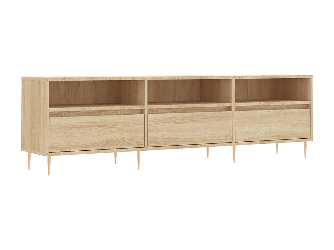 Galax  Mueble de TV madera contrachapada roble Sonoma 150x30x44,5 cm