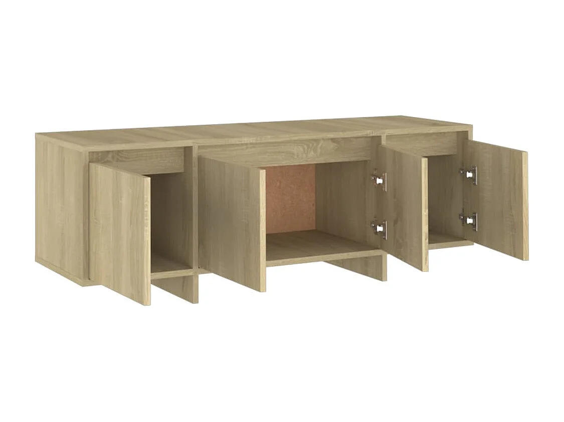 Qirin  Meuble TV chêne sonoma 120x30x40,5 cm bois d'ingénierie