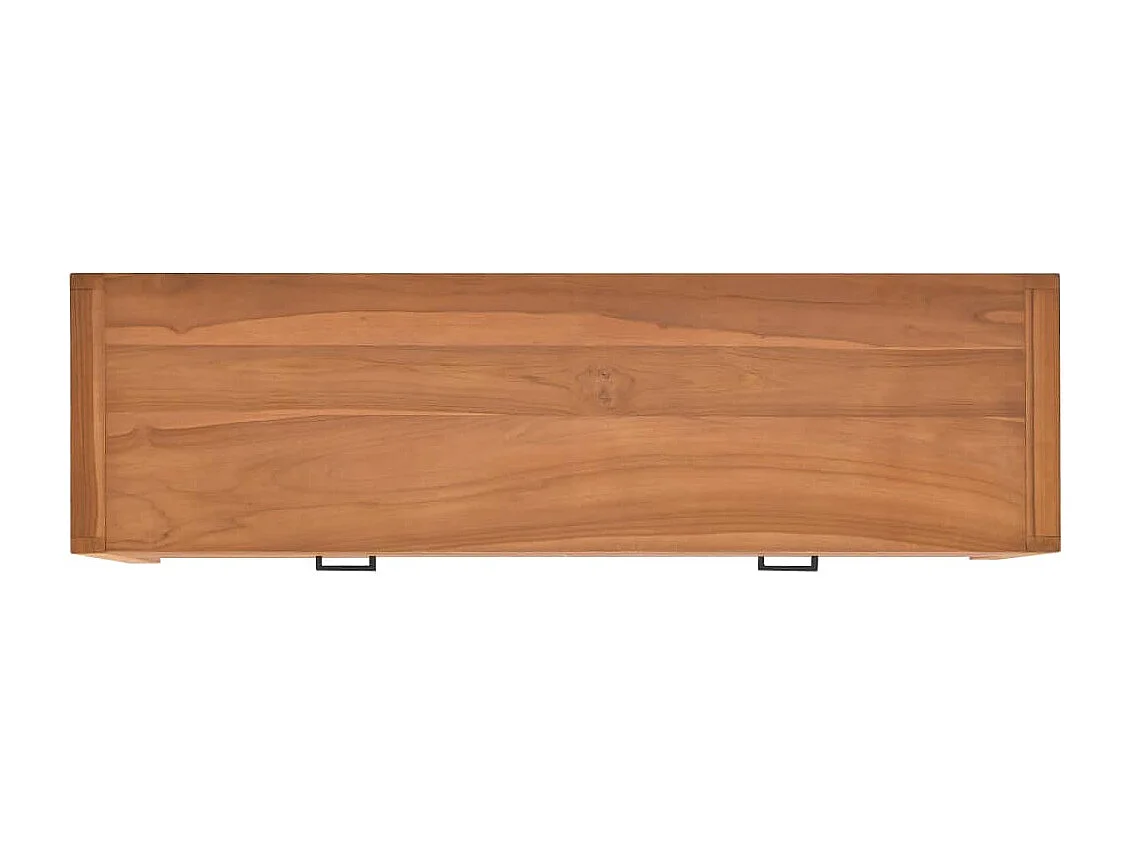Cardington  Mueble de TV madera maciza de teca 120x40x45 cm