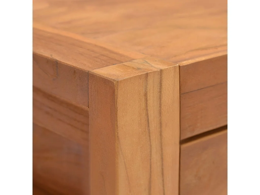 Cardington  Mueble de TV madera maciza de teca 120x40x45 cm