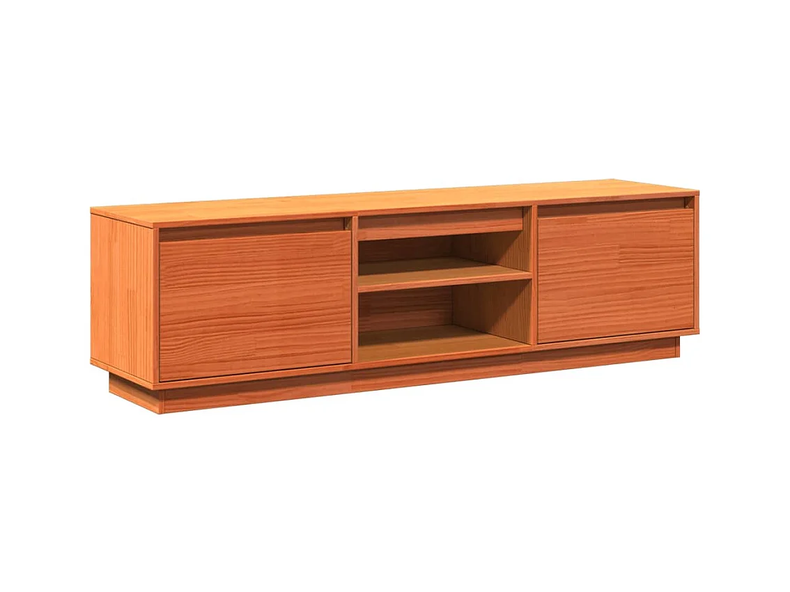 Gunes  Meuble TV cire marron 140x35x40 cm bois pin massif