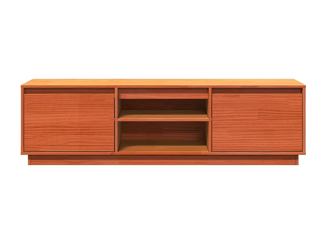 Gunes  Meuble TV cire marron 140x35x40 cm bois pin massif