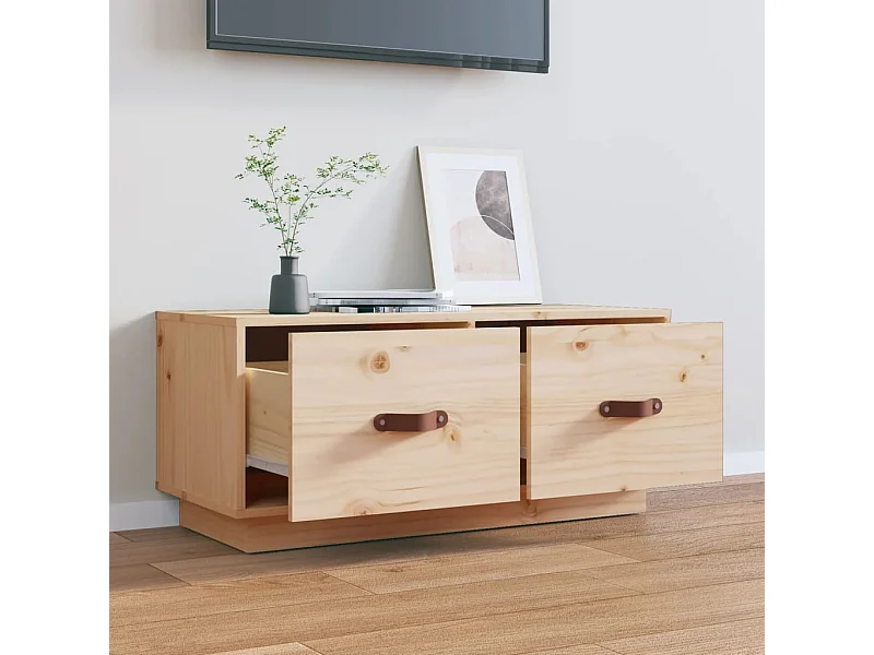 Rorik  Meuble TV 80x34x35 cm Bois de pin massif