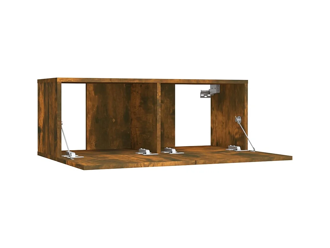 Ballinger  Meuble TV chêne fumé 80x30x30 cm bois d'ingénierie