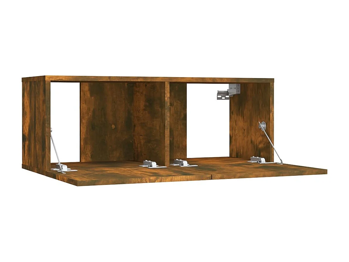 Ballinger  Meuble TV chêne fumé 80x30x30 cm bois d'ingénierie