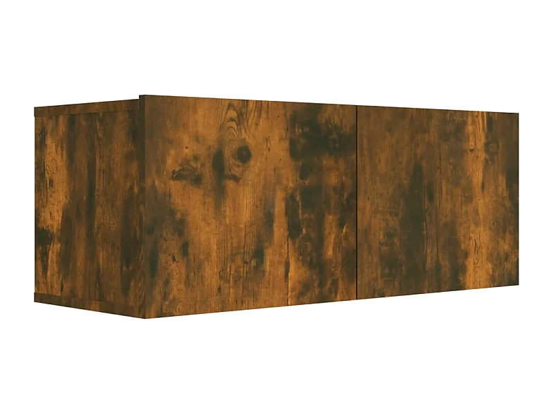 Ballinger  Tv-meubel 80x30x30 cm bewerkt hout gerookt eikenkleurig