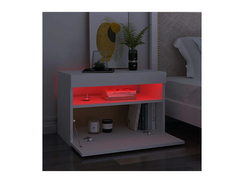 Ilion  Tv-meubelen 2 st met LED-verlichting 60x35x40 cm wit