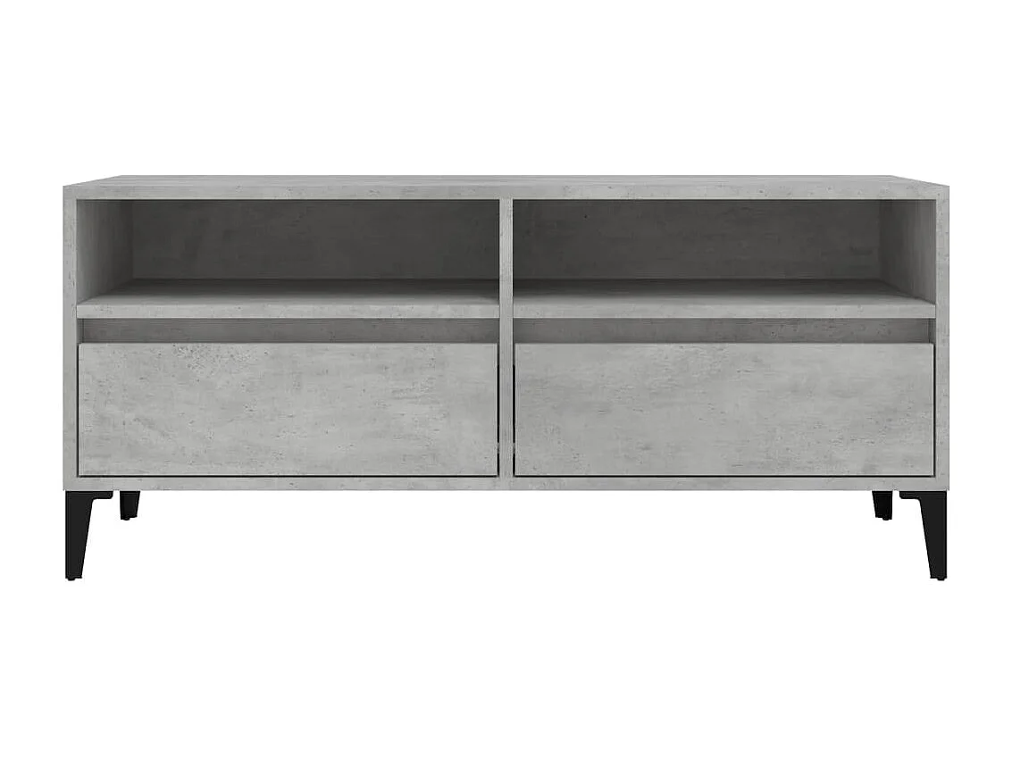 Simon-Pierre  Meuble TV gris béton 100x34,5x44,5 cm bois d'ingénierie